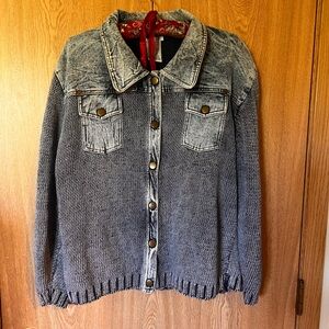 Vintage Denim and Knit Jacket